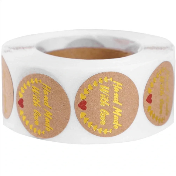 100 Handmaid With Love Sticker Labels - Picture 4 of 4